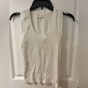 Loft White Tank Top, Size S